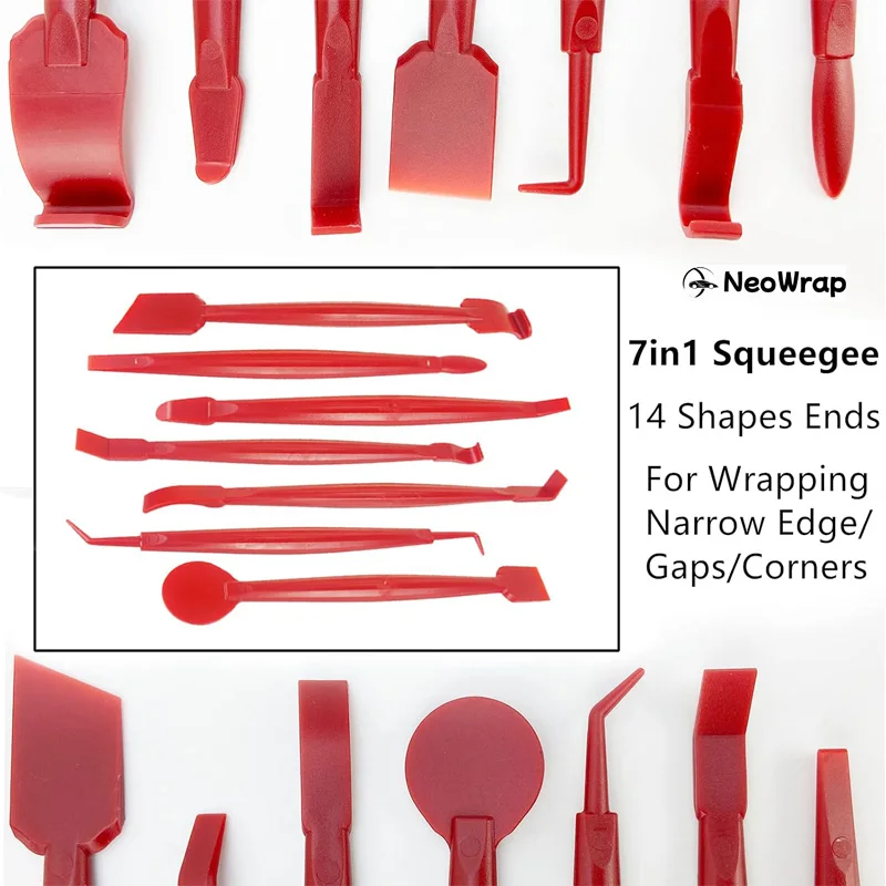 Car Wrapping Tool Kit Window Tint Film Wrap Knife Curves Slot Edge Trimming Squeegee Magnetic Holders Gloves Vinyl Scraper