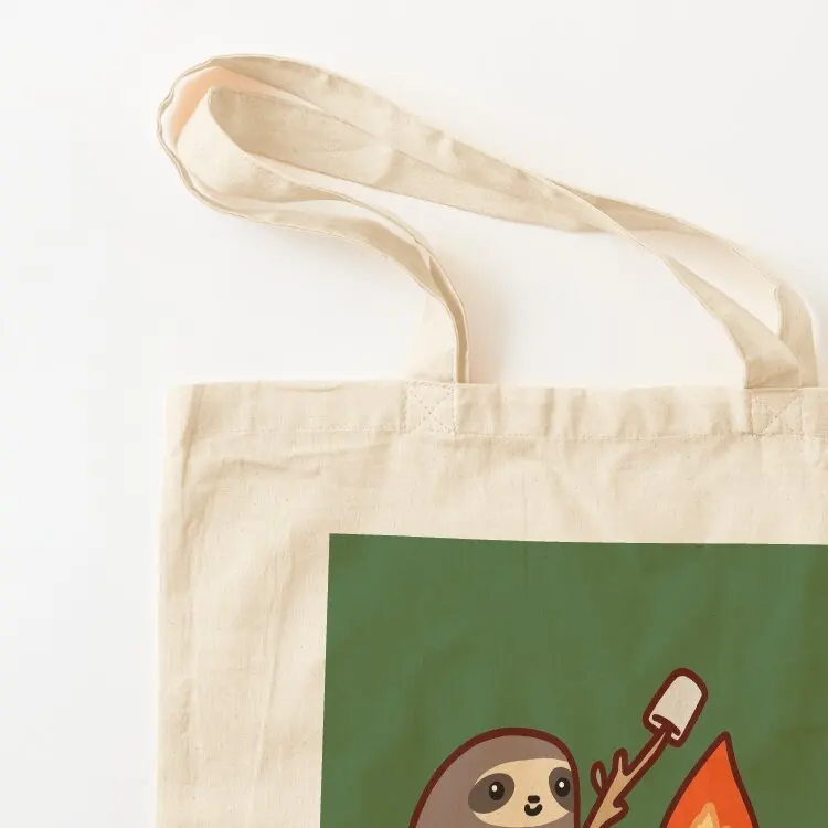 Campfire Sloth Tote Bag tote bag men bags woman 2025 canvas tote bag shopper bags