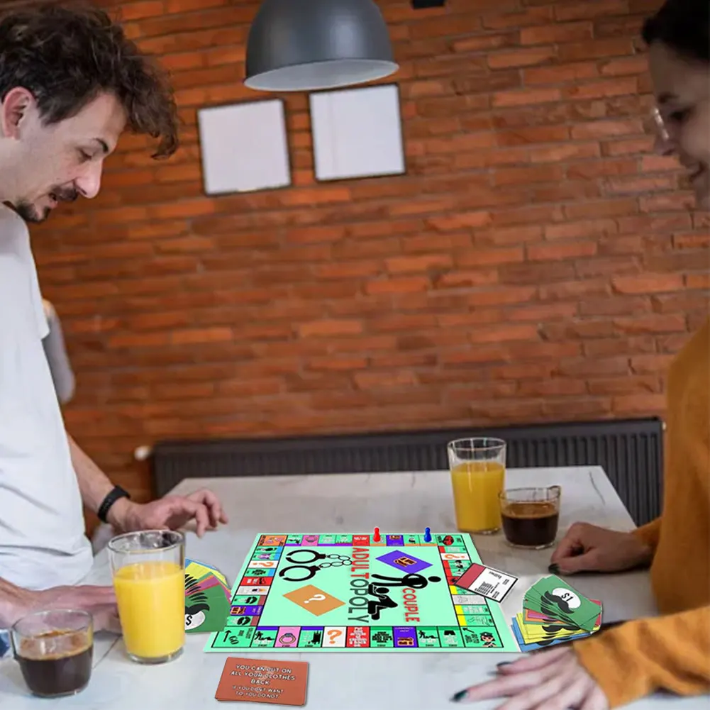لعبة Adultopoly Board للزوجين للبالغين، لعبة Opoly Board، لعبة محمولة للزوجين، لعبة لوحية ترفيهية، هدايا عيد الحب له