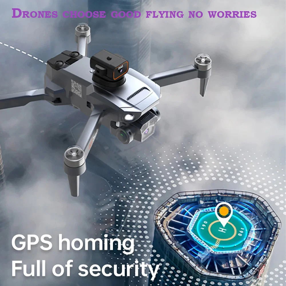 RC GPS Camera Drone 8K HD Camera 5G WIFI windproof FPV 360° Obstacle Avoidance Brushless 4.5inch Screen Remote control