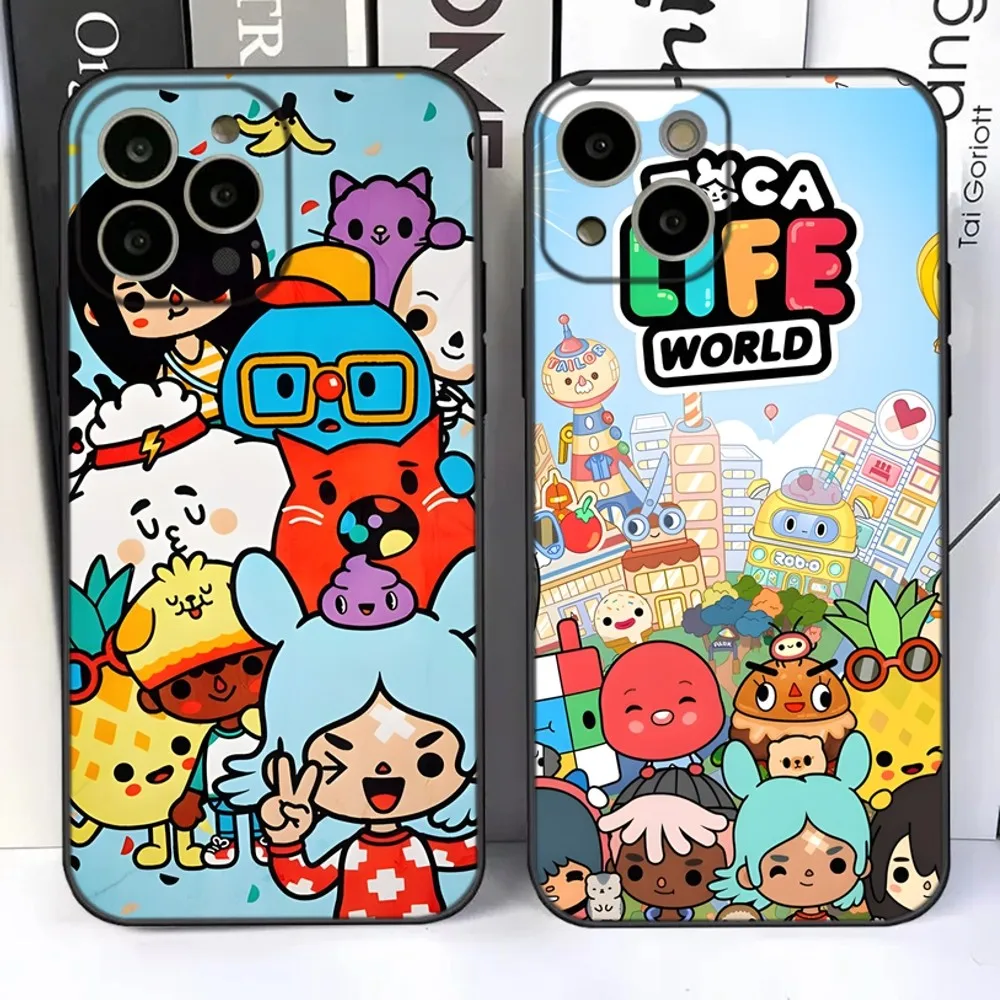 

T-Toca Boca Toca Life Phone Case For iPhone 15,14,13,12,11 Plus,Pro,Max,XR,XS,X,7,8 Plus,SE,Mini Silicone Soft
