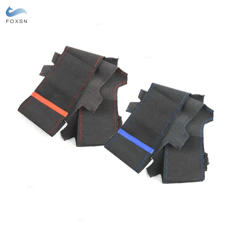 Hand Braids on Car Steering Wheel Suede Leather Cover Trim For Mercedes Benz A C E S G Class W213 W205 W177 W222 W463 2018 2019