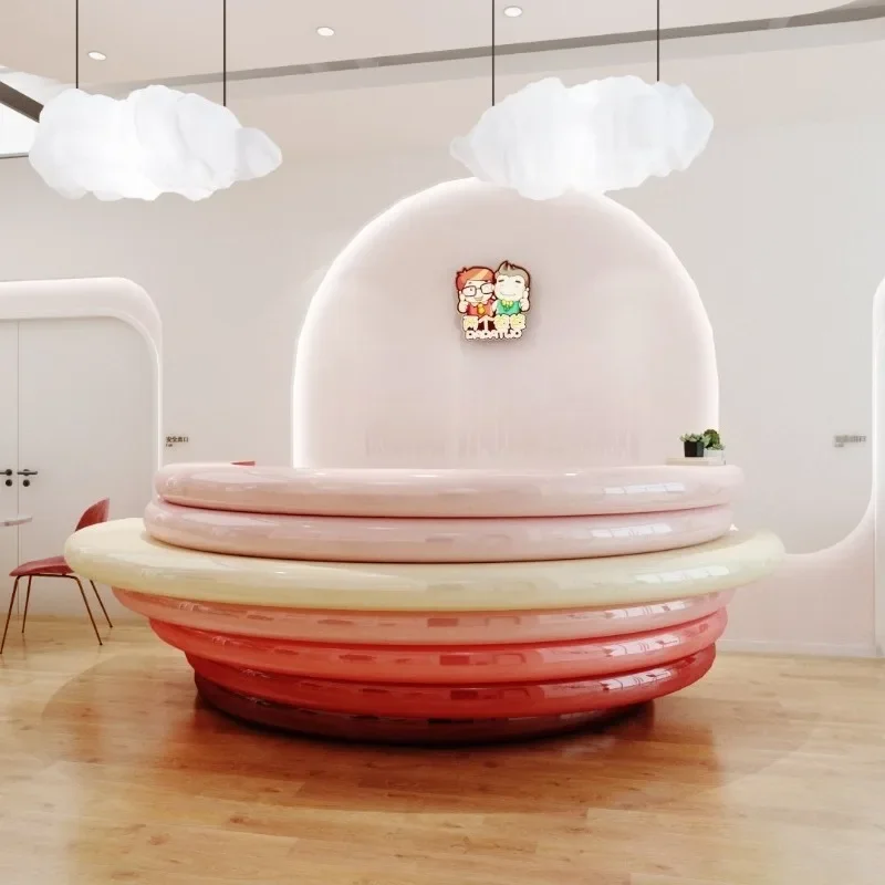 FRP front desk special-shaped reception welcome desk