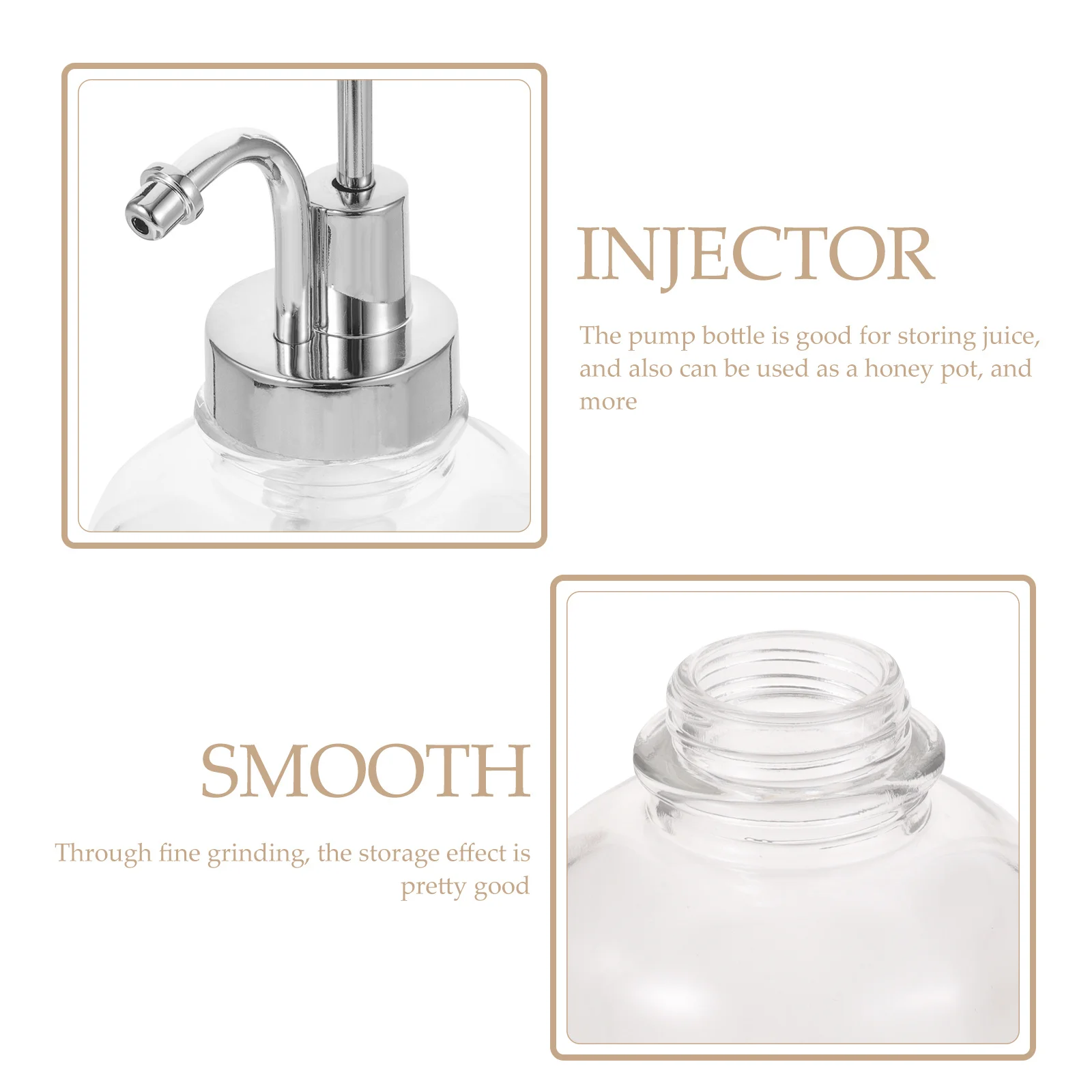 

Reusable Glass Syrup Dispenser Pump Compact Design Easy Observe Rest Clear Convenient Syrup Dispenser Coffee Station Accessories