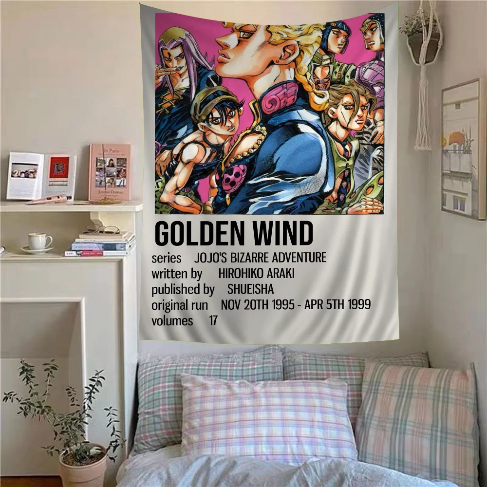 JoJo Bizarre Adventure Anime Tapestry Art Science Fiction Room Home Decor Wall Art Decor