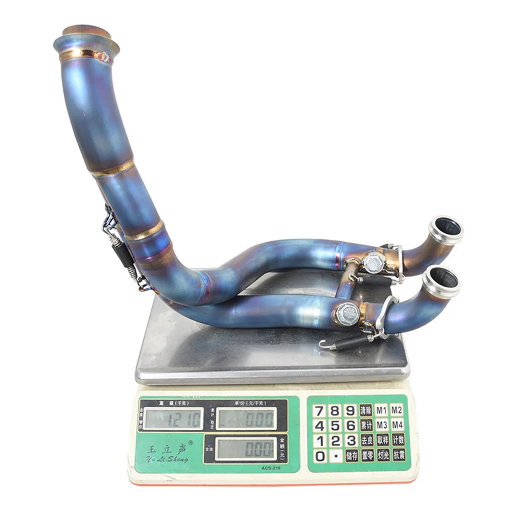 Slip On For KTM DUKE 790 ADV 890 Adventur R Rally 2019-2022 Motorcycle Exhaust Titanium Escape Front Link Pipe Original Muffler