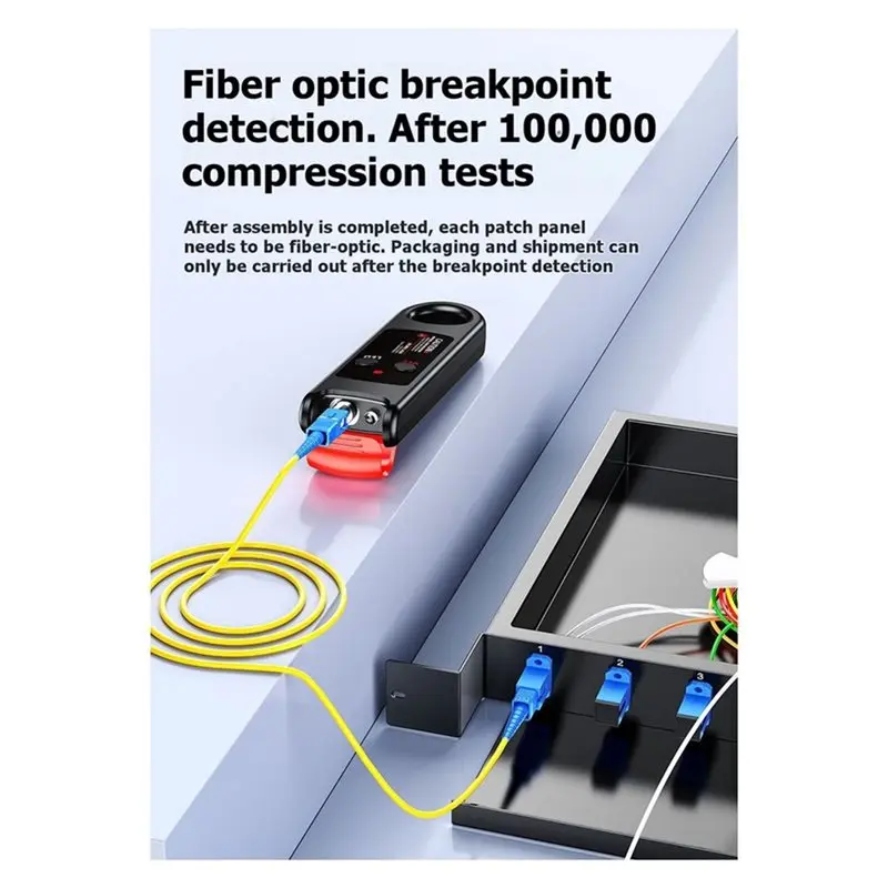 Reliable-100Mw Red Light Fiber Optic Visual Fault Locator Rechargeable Type C Compatible With FC SC And ST Connectors,100Mw Red