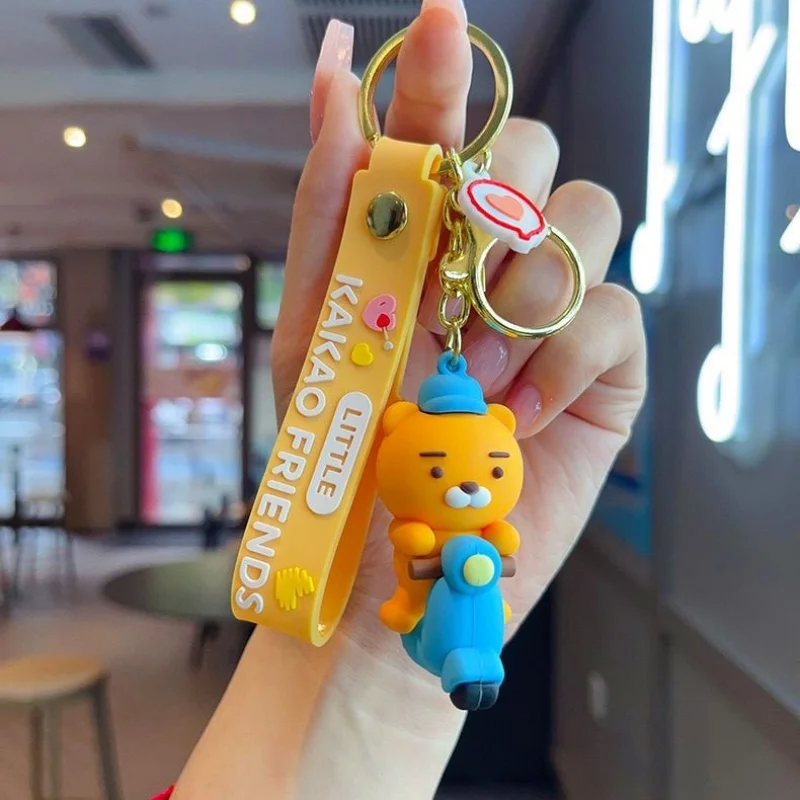 Choonsik dos desenhos animados chaveiros kuka estatuetas de silicone carro chaveiros sacos pingentes e pequenos presentes que têm ornamentos pendurados