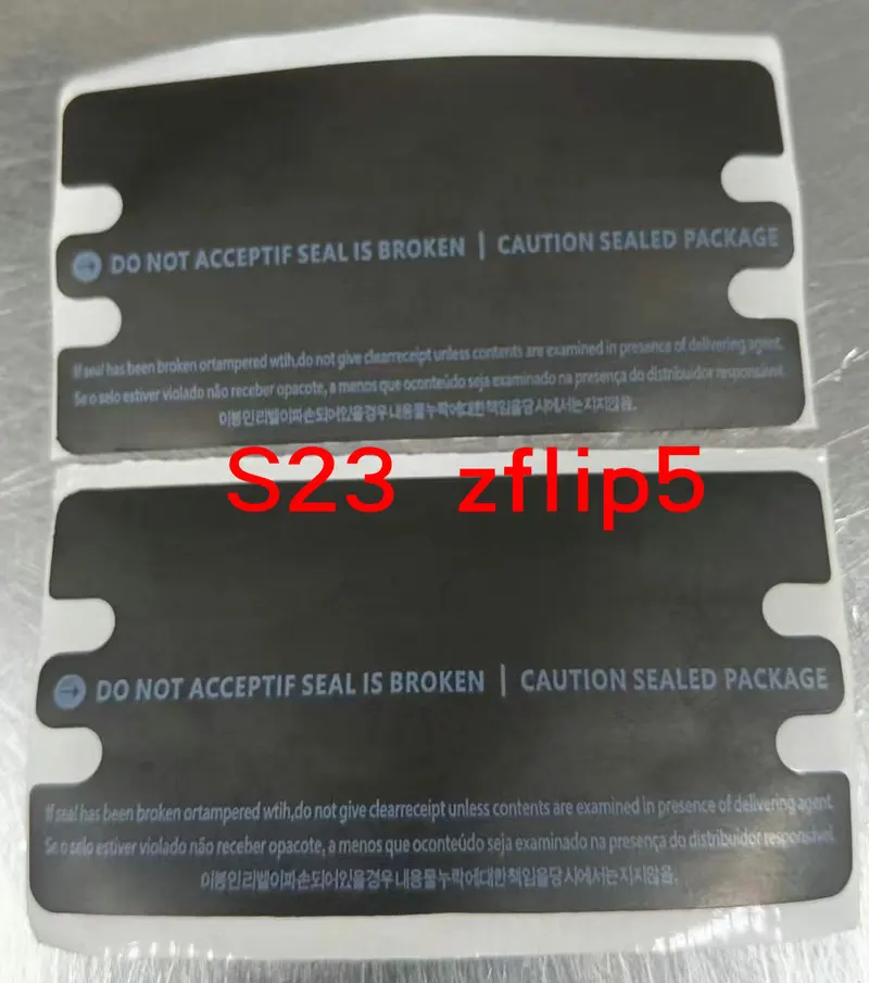 

Sasug S23 mobile phone seal s23ultra box label s23 seal box label anti-demolition label paper