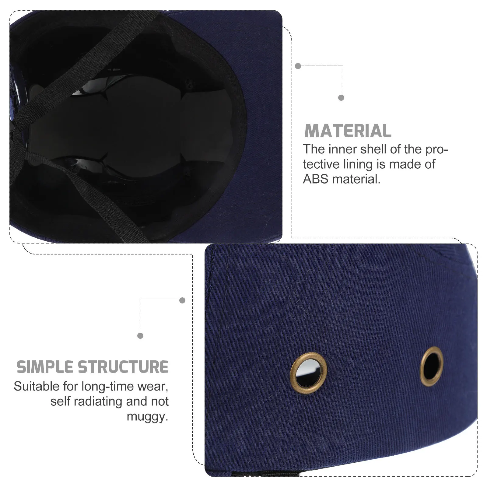 

Safety Bump Hat Adjustable Protective Head for Men Women Cycling Skateboarding Construction Outdoor Activities