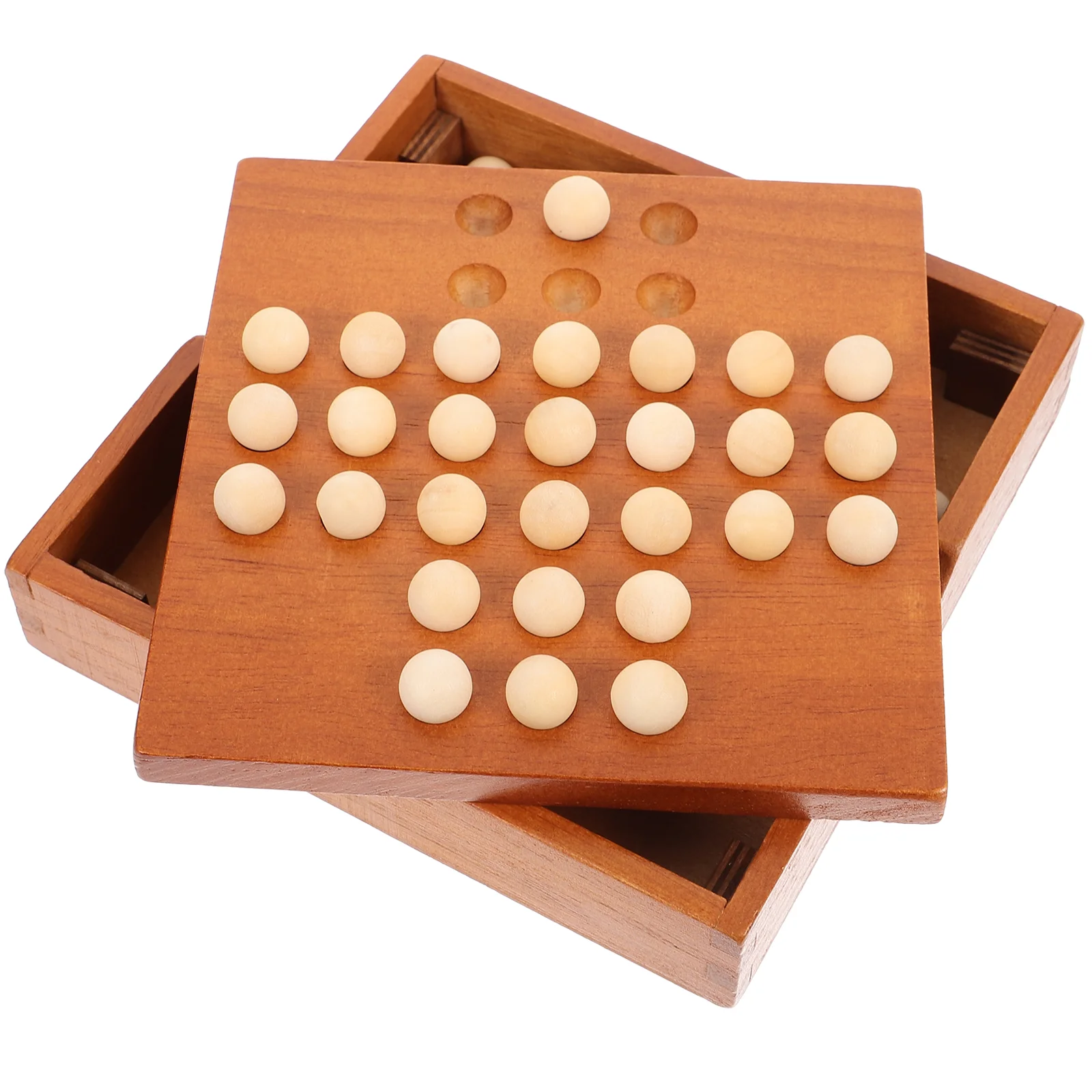 Gioco da tavolo in legno Peg per scacchi singolo Giocattolo di intelligenza classica Regalo di apprendimento per famiglie Amici Adulti Gruppi di grandi dimensioni e tavolo G