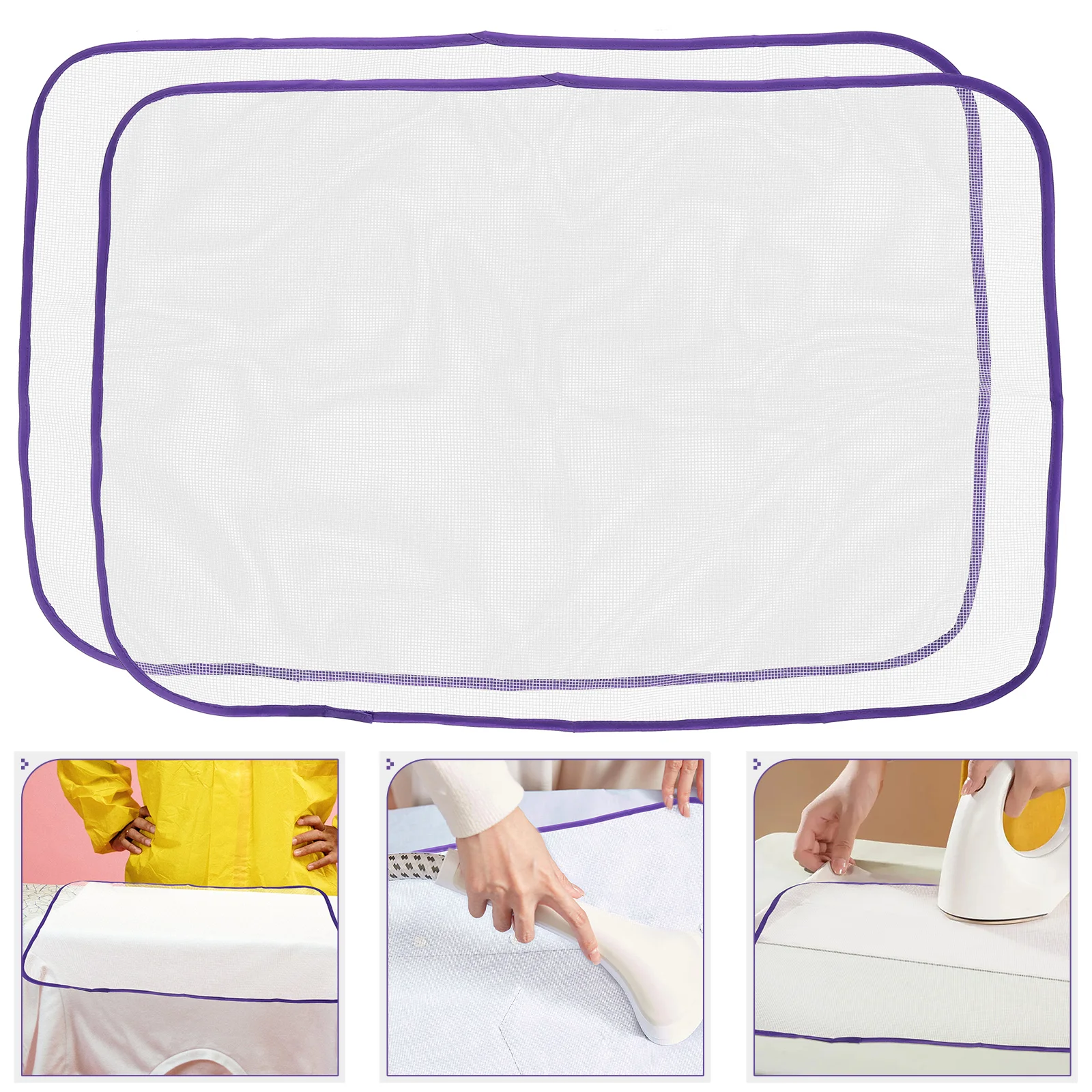 

2 Pcs Ironing Protective Mesh Aluminum Foil Tape Convenient Cloth Pressing Board Travel Cover