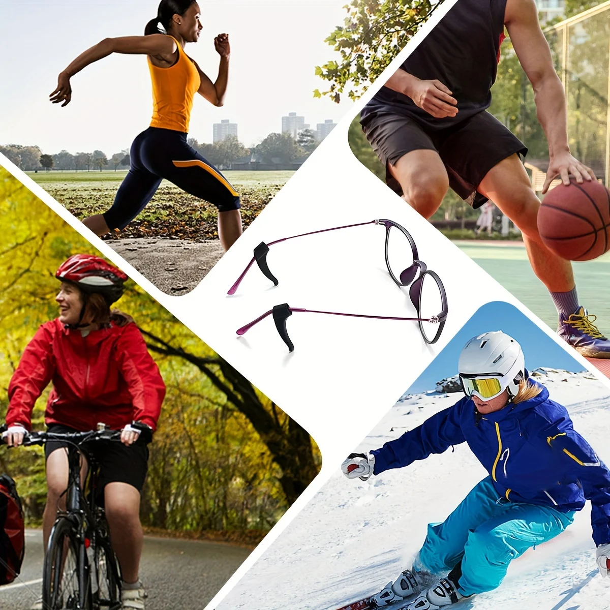 10 Paar rutschfeste Brillenstabilisatoren aus Silikonmaterial, geeignet für Lesebrillen, Sonnenbrillen, Sportbrillen, Unisex – Detail 5