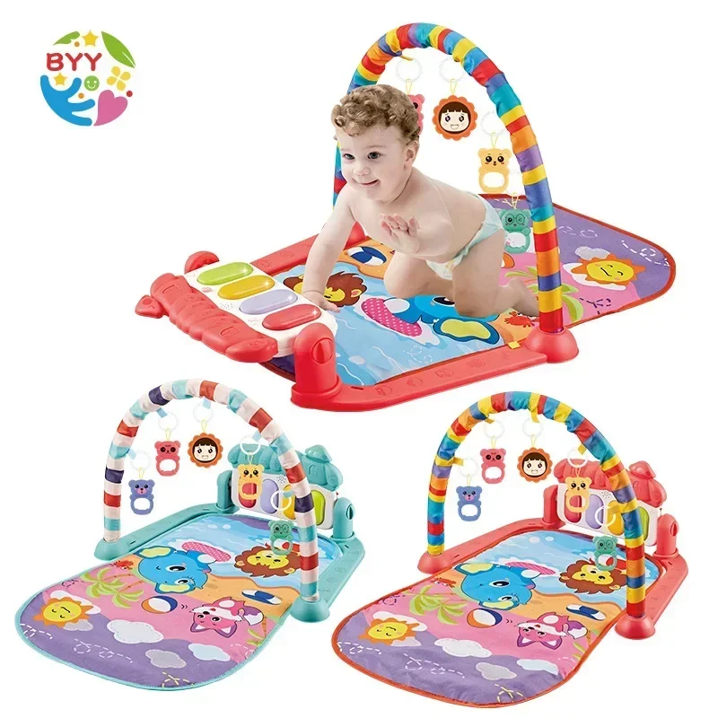 Baby Gymnastic Rack Music Harmonium Toys 0-36 Months Newborn Baby Piano Game Mat Harmonium