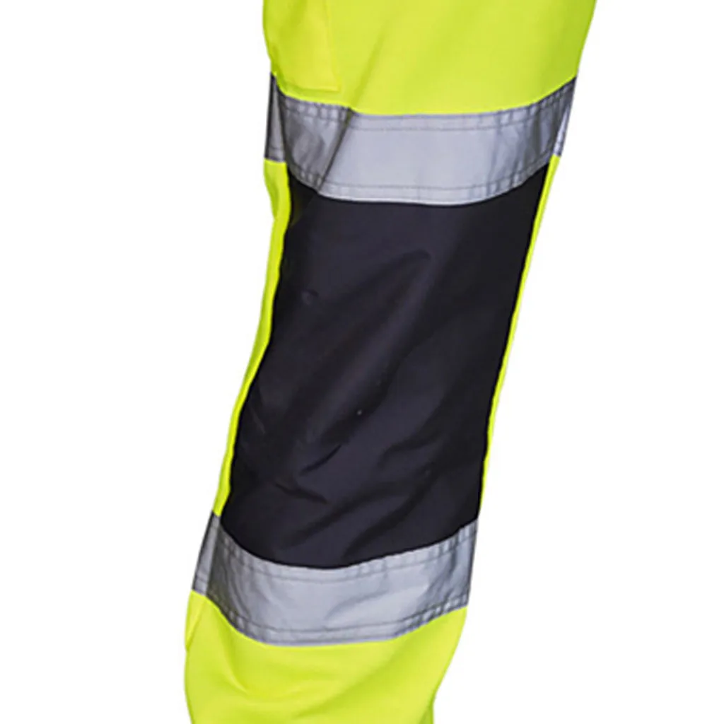 Reflective Stripes Strips Pants Men Work Trousers Hi Vis Pants High Visibility Work Wear Pants Road Construction Safety Trousers