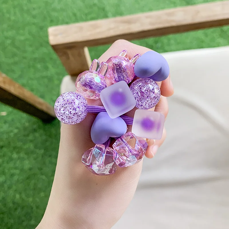 

Colorful Cartoon Hair Ties for Girls Korean Style High Elasticity Ponytail Holders Non Slip Kids Hair Accessories