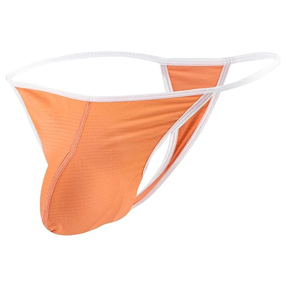 Jinshi Men’s Sexy Thongs T-Back Ice Silk Pouch up Comfort Fit G-Strings for Men