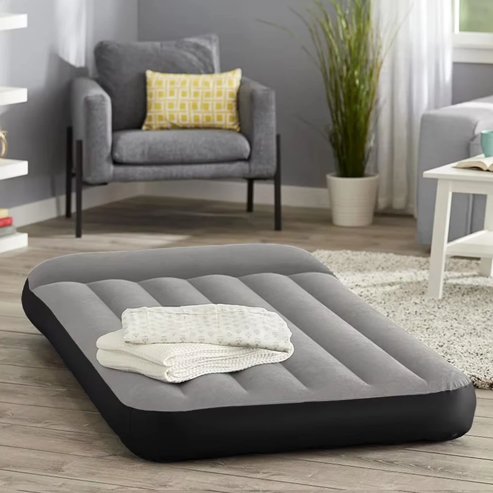 Indoor Inflatable Mattress Portable Foldable Storage 1-2 Person Air Cushion Bed For Family Camping Travel Floor Tent Thick Mat image 6