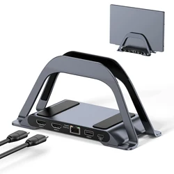 PULWTOP USB C Laptop Docking Station Stand, Vertical Dock Stand with 2 HDMI Ports for Dell/Hp/Lenovo/Surface