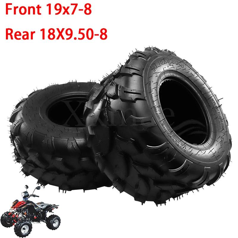 Front 19x7-8 rear 18X9.50-8 tires are suitable for karts, ATVs, road tires and wear-resistant tires