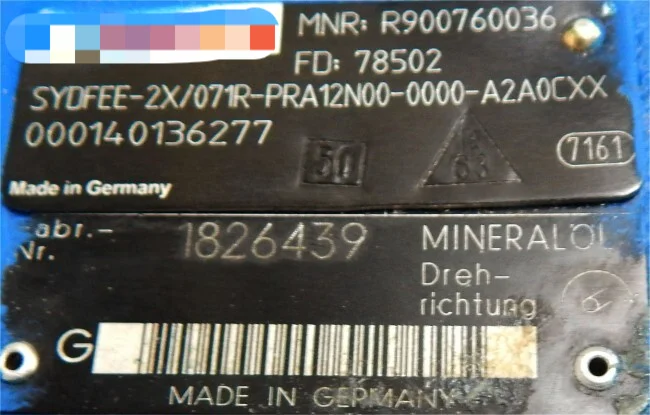 TLF Plc Elektrohydraulische axiale zuigerpomp SYDFEE-2X071R-PRA12N00 Programmeercontroller