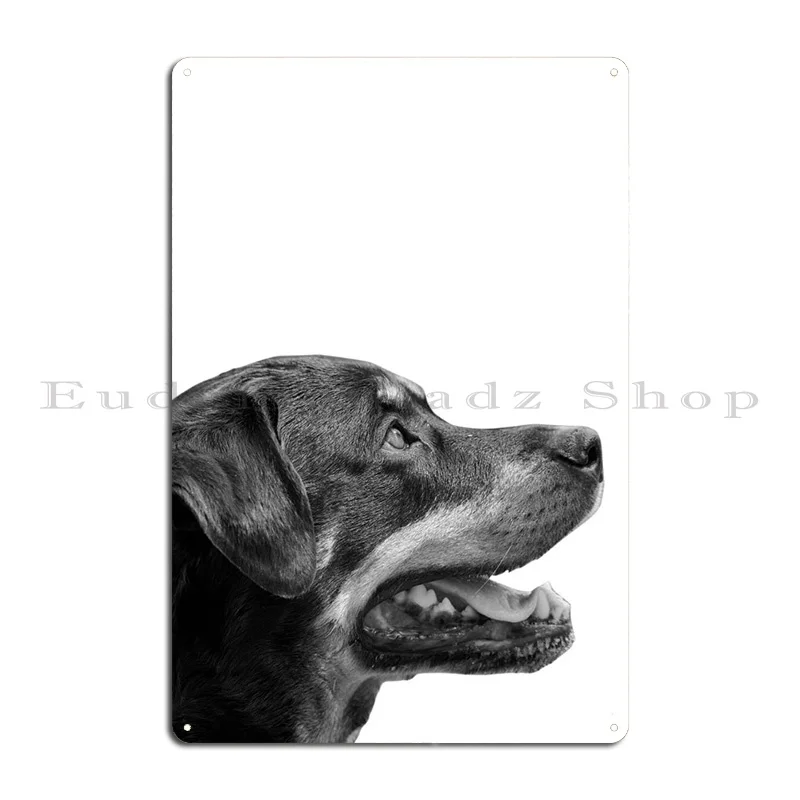 Rottweiler Dog Face Metal Sign Wall Cave Printing Club Designing Wall Mural Tin Sign Poster