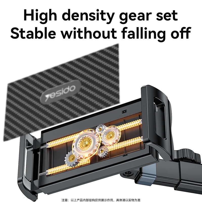 Yesido C294 Mobiler Auto-Rücksitzhalter aus Aluminiumlegierung, Auto-Rückseite, faules Telefon, Tablet-Halter, Tablet-Ständer, iPad-Ständer