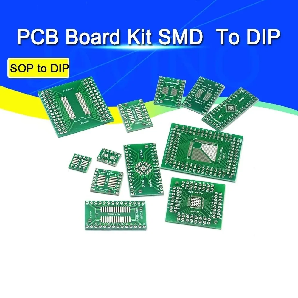 10Pcs Surface Mount Adapter IC Adapter Board Stable Soldering Electrical Contact IC Test Board Compact Through-Hole Interface