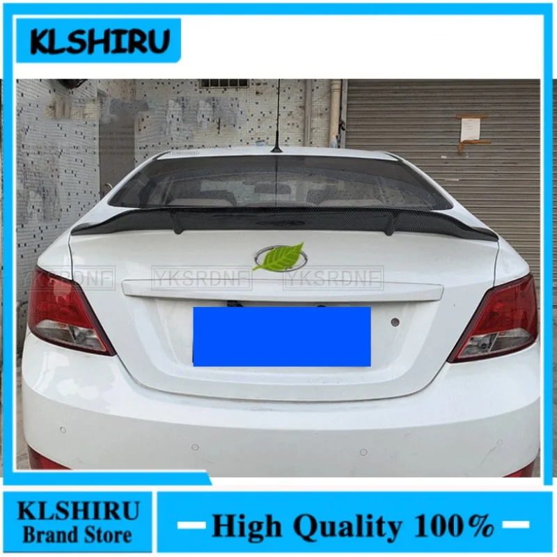 

FOR hyundai verna Accent High quality trunk tail fin 2011-2015 Carbon Spoiler Wing Trunk Lip Boot Cover Car Styling