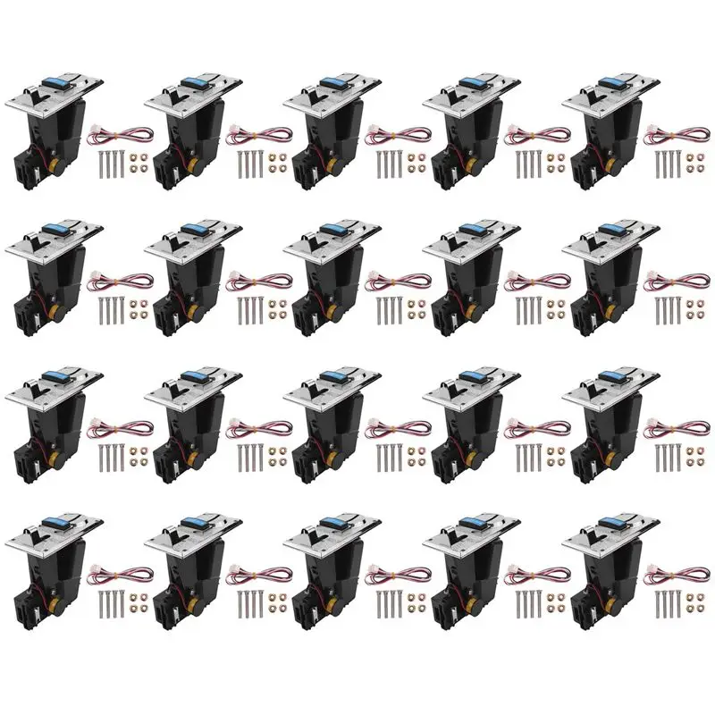 

20X Multi Coin Acceptor Electronic Roll Down 4P Port Electronic Coin Selector Vending Machine Arcade Game Redemption