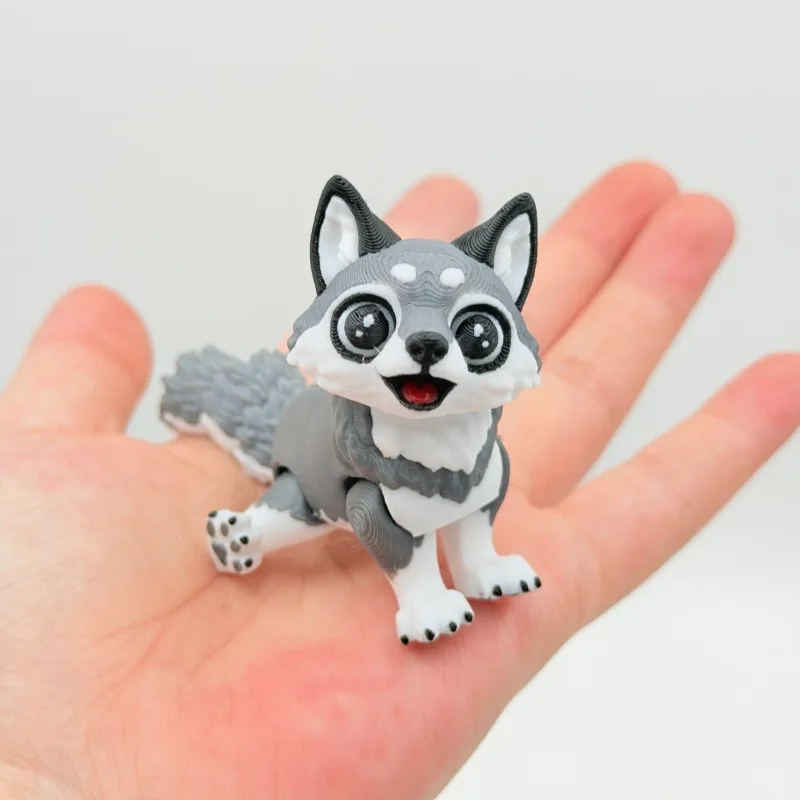 3D Printed Articulated Wolf Figurine Indoor &Tabletop Decoration Wedding Birthday Christmas New Year Gift Party Favor Filler
