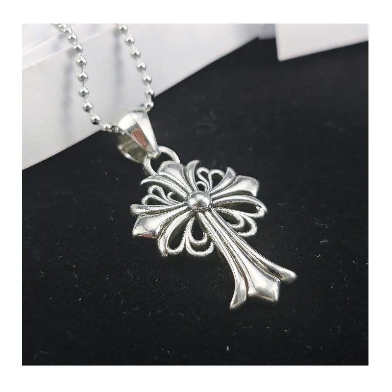 

Модное ожерелье с двойным крестом в ретро-стиле, универсальный подарок для мужчин и женщин, прямые продажи