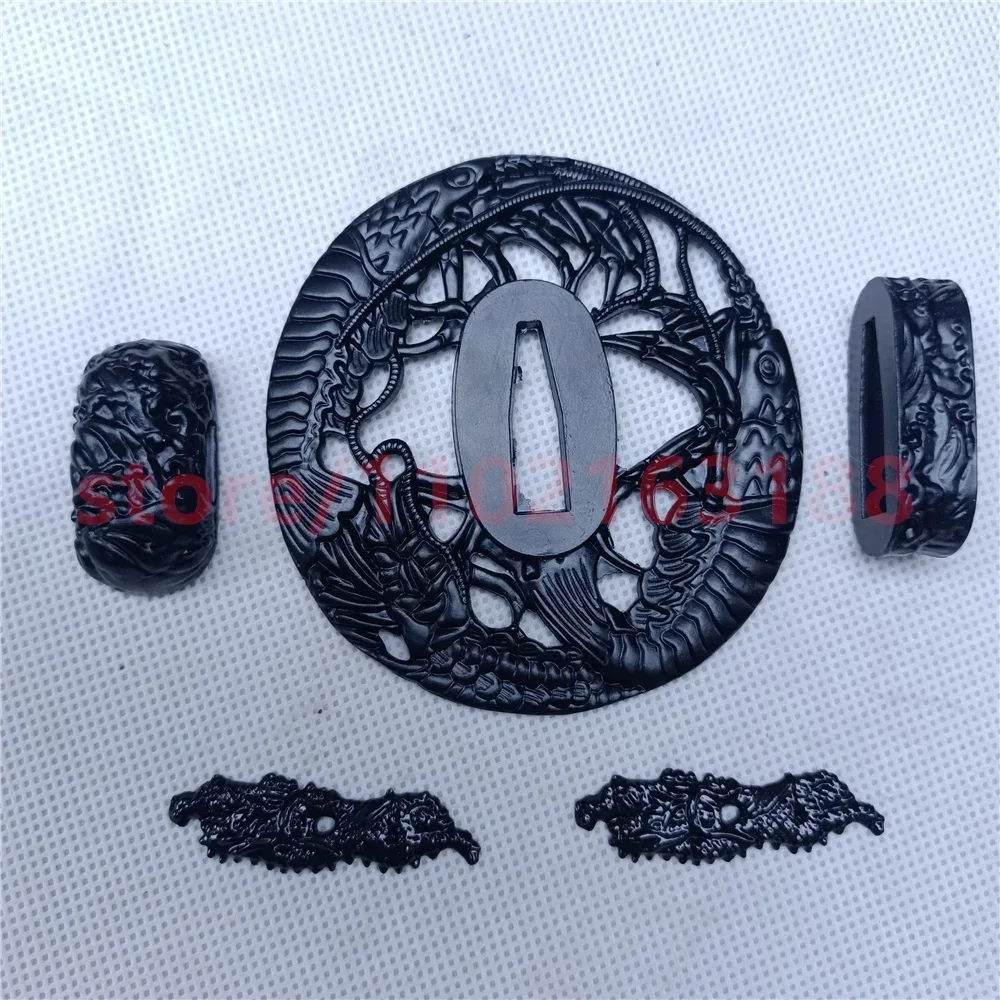 Exquisite Alloy Tsuba Fuchi Kashira Menuki Handguard Guard For Japanese Real Japan Samurai Katana Sword Fittings New