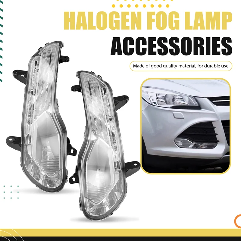 لفورد إسكيب كوغا 2013-2016 المصد الأمامي الضباب ضوء المصباح طقم ملحقات مصابيح الضباب الهالوجين مصابيح الضباب