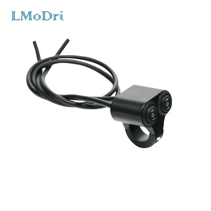 

LMoDri 12V Motorcycle ATV Handlebar Dual Button Switch 22mm 7/8" Motorbike Headlight Hazard Brake Fog Light Switches 10A