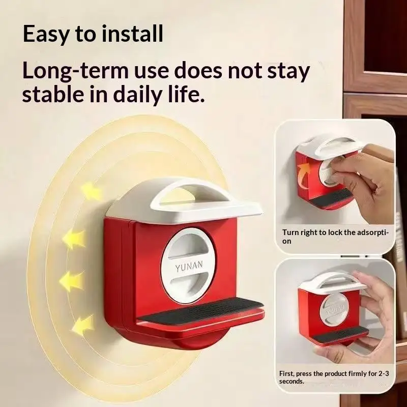 1Pcs Suction Cup Power Strip Holder Wall Mount No Drilling For Remote Control Sockets Wall Outlets And Cable Organizer For Home