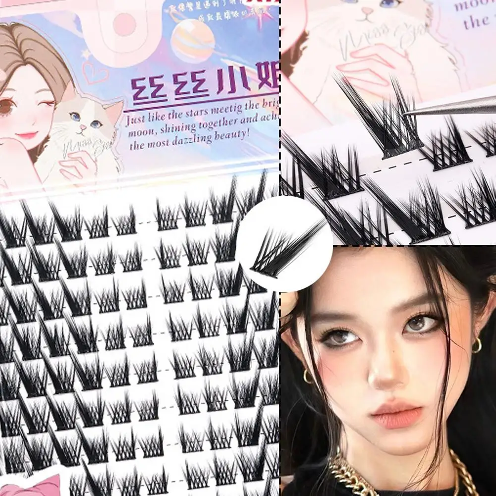 新しいホールストリップナチュラルフォックスつけまつげ、ふわふわで繊細なベビークルックカーブまつげエクステ、アイメイク、フェイクまつげ、バルク販売