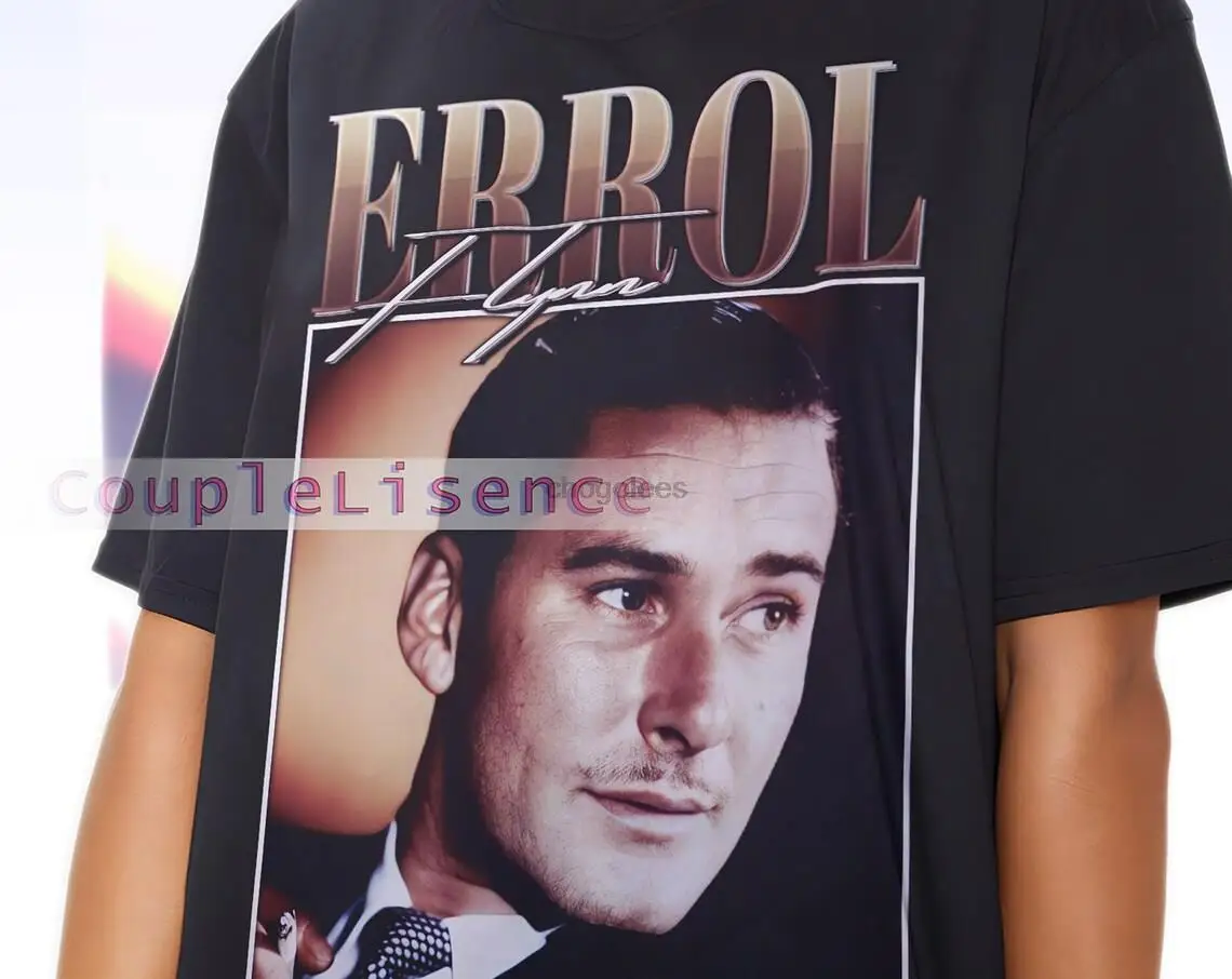 ERROL FLYNN Vintage Shirt  Errol Flynn Homage Fan Tees  Errol Flynn Homage Retro  Errol Flynn Graphic Retro 90s  Errol Flynn Mer