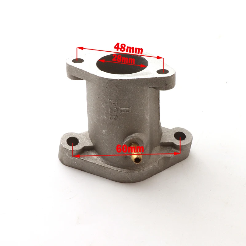 Motorcycle Carburetor intake aluminium alloy manifold pipe joint for Yamaha YBR125 YBR 125 125cc Spare Parts