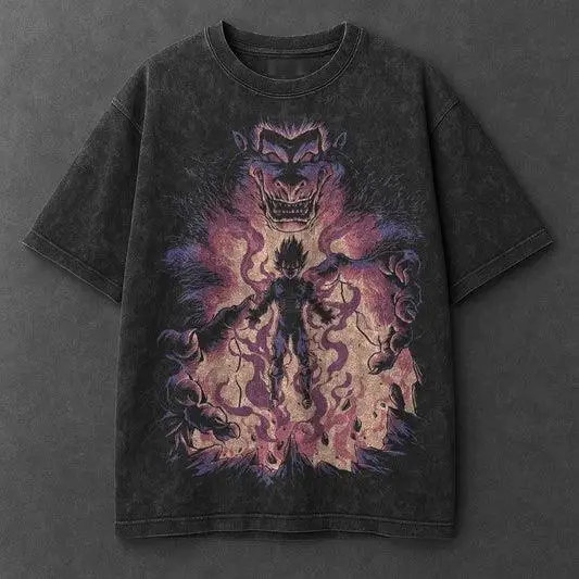 Oversized 2026 Anime Dragon Ball Vintage Washed T-Shirt Man Women Cotton Short Sleeve Tee Casual Sports Fitness Men's Clothing view 2