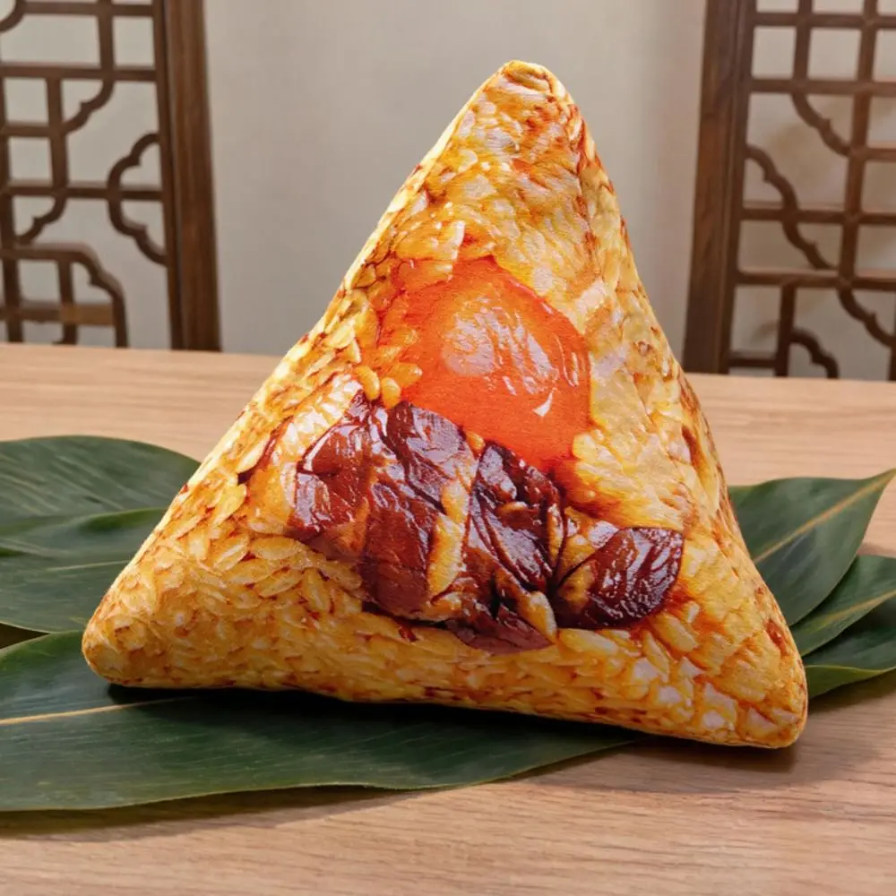Creative Design Simulation Zongzi Plush Toy Large Size Cute Style Rice Dumpling Cushion Squishy Hanging Ornament Zongzi Keychain