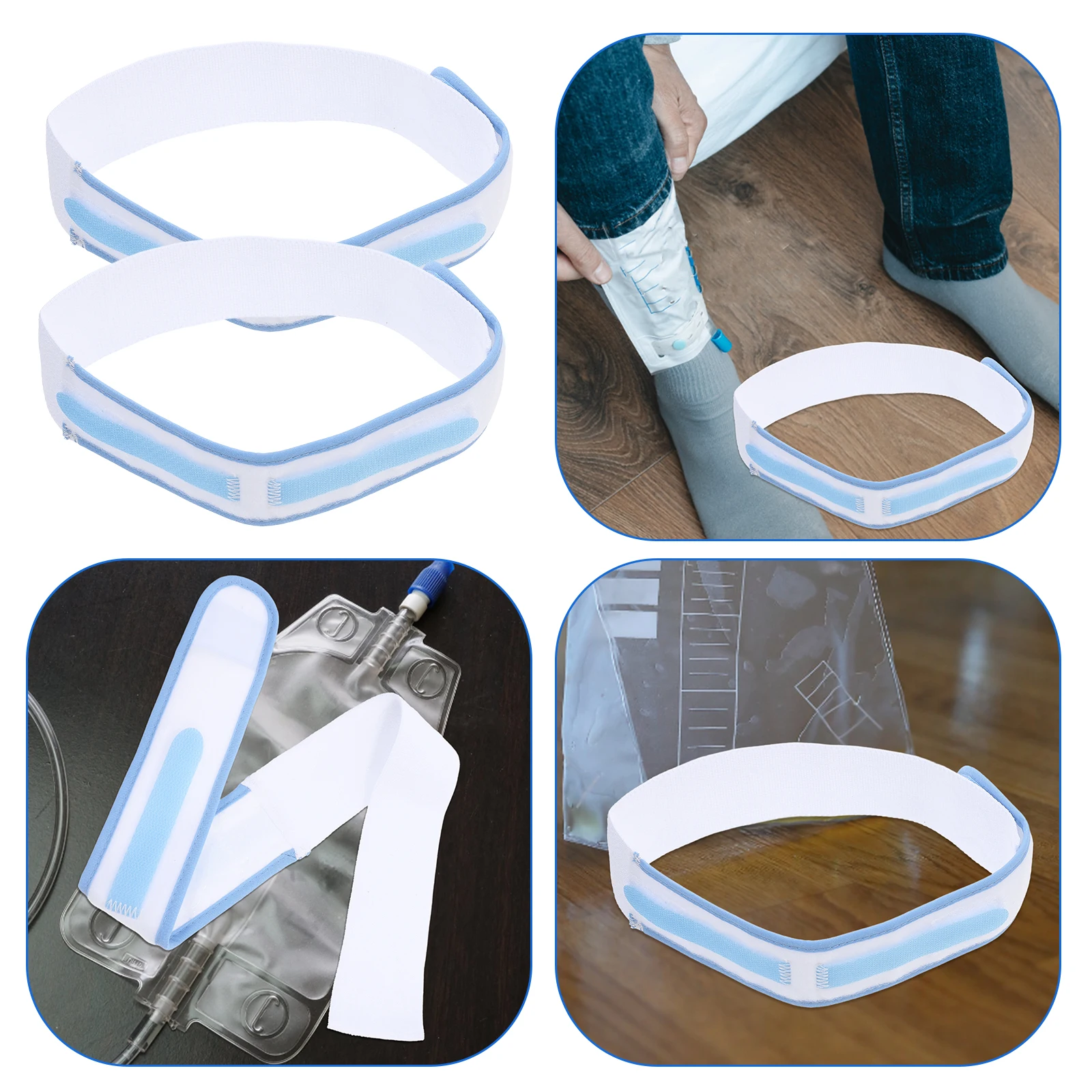 

2 шт. прочный ремень для ног мочи, фиксирующий ремень для катетера, регулируемый держатель для больничных пациентов, устройство стабилизации катетера