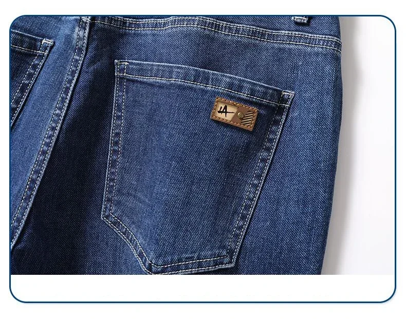 2027 Neue Herbst-Winter-Soft-Stretch-Jeans für Herren, Business-Casual, schmale, gerade Jeanshose, koreanische blaue, graue Arbeitshose für Männer – Detail 14