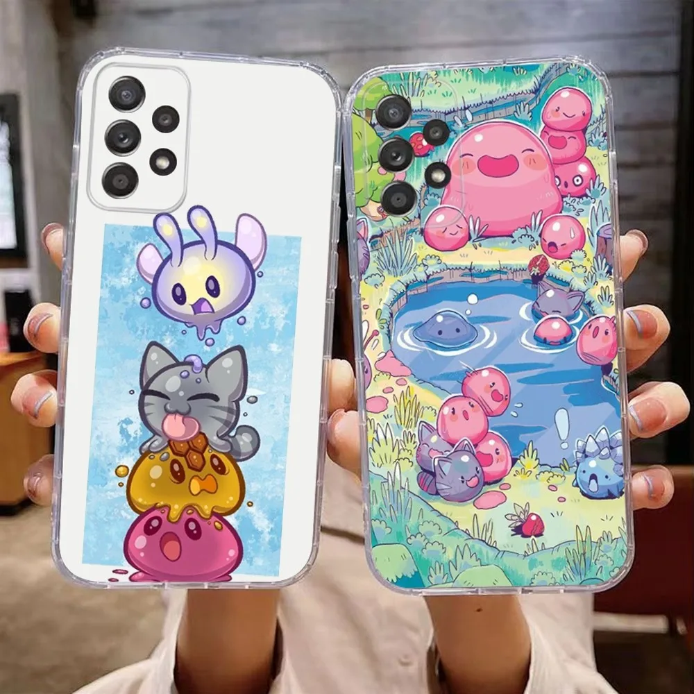 

Game S-Slime R-Rancher Cute Phone Case For Samsung Galaxy A71,70,52,51,40,31,A50,30S,21S,Note20ultra Transparent Cover