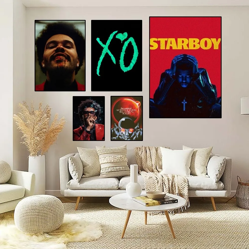 The Weeknd Hot Singer Poster Home Room Decor Aesthetic Art Wall Painting Stickers