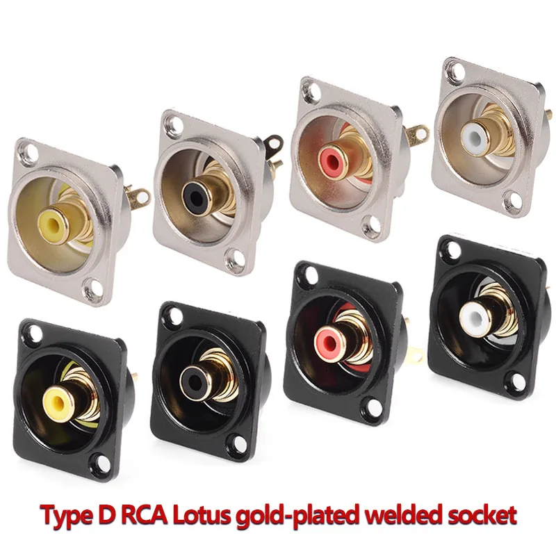 D-Type RCA Lotus Socket A367A Installation Female Module Welding Seat Av Audio And Video Connection DVD Panel Connection Adapter