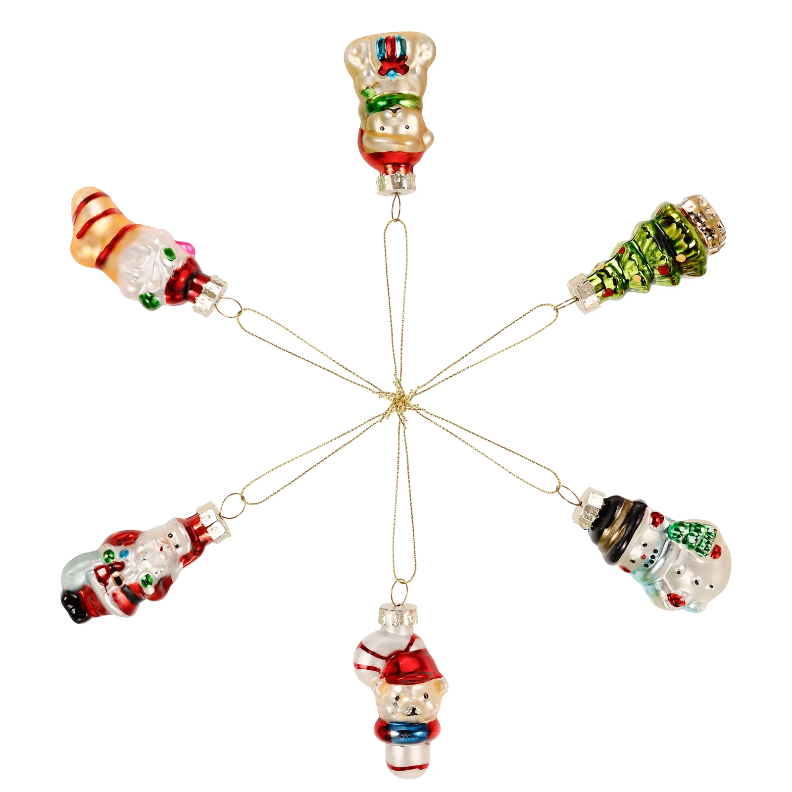 

6Pcs Xmas Tree Pendant Reusable Christmas Decoration Small Compact Design for Holiday Cheer Xmas Hanging Ornament