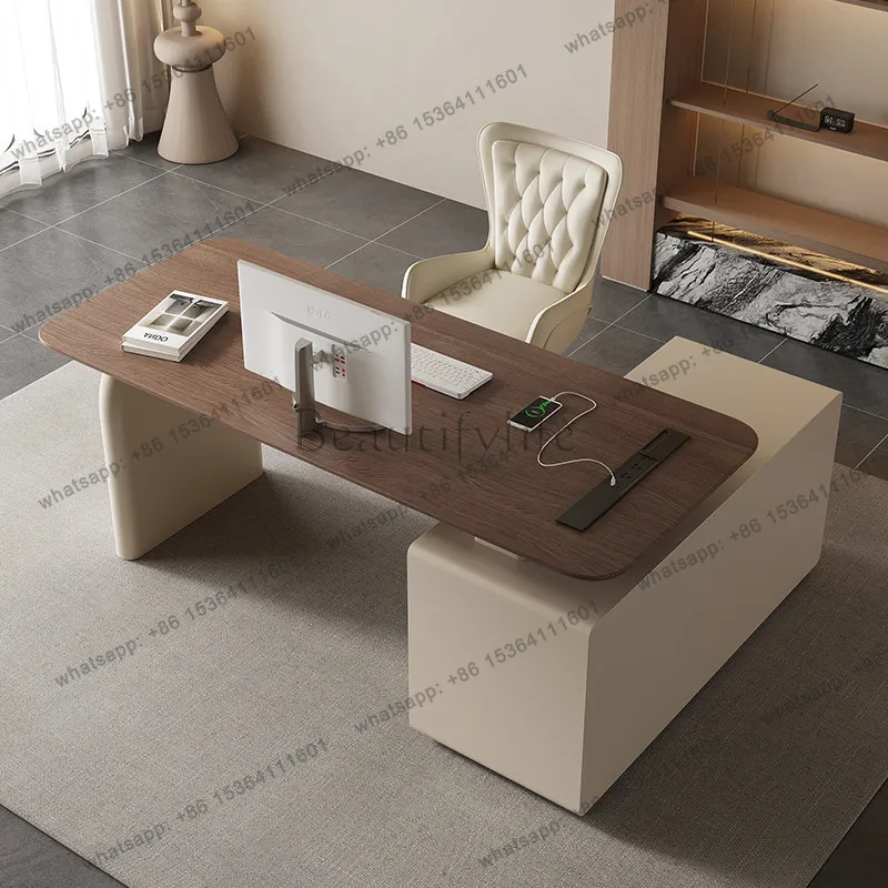 PG desk retro creamy minimalist modern desk consulting corner desk