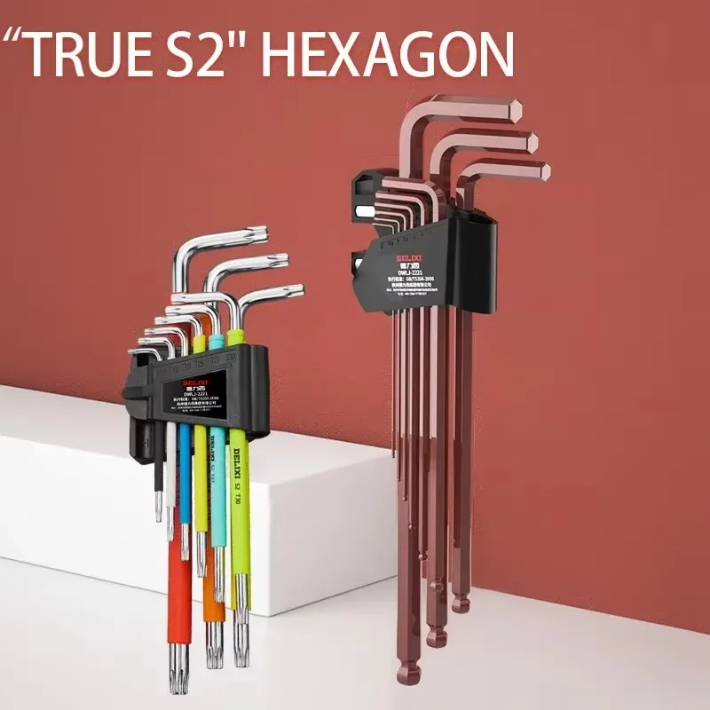 

Universal Ball End L Type Hand Tools Kit Allen Key Set Hex Wrench Screwdriver Set Hexagon Spanner Torx Star Keys Tool