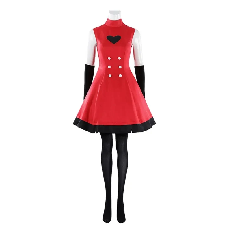 

A;3\v,7'd/Hazbin Hotel Charlie Morningstar Hell Princess Red Dress Cosplay Costume Full Set Adult Women Halloween Coc;4'b,7'm\1/